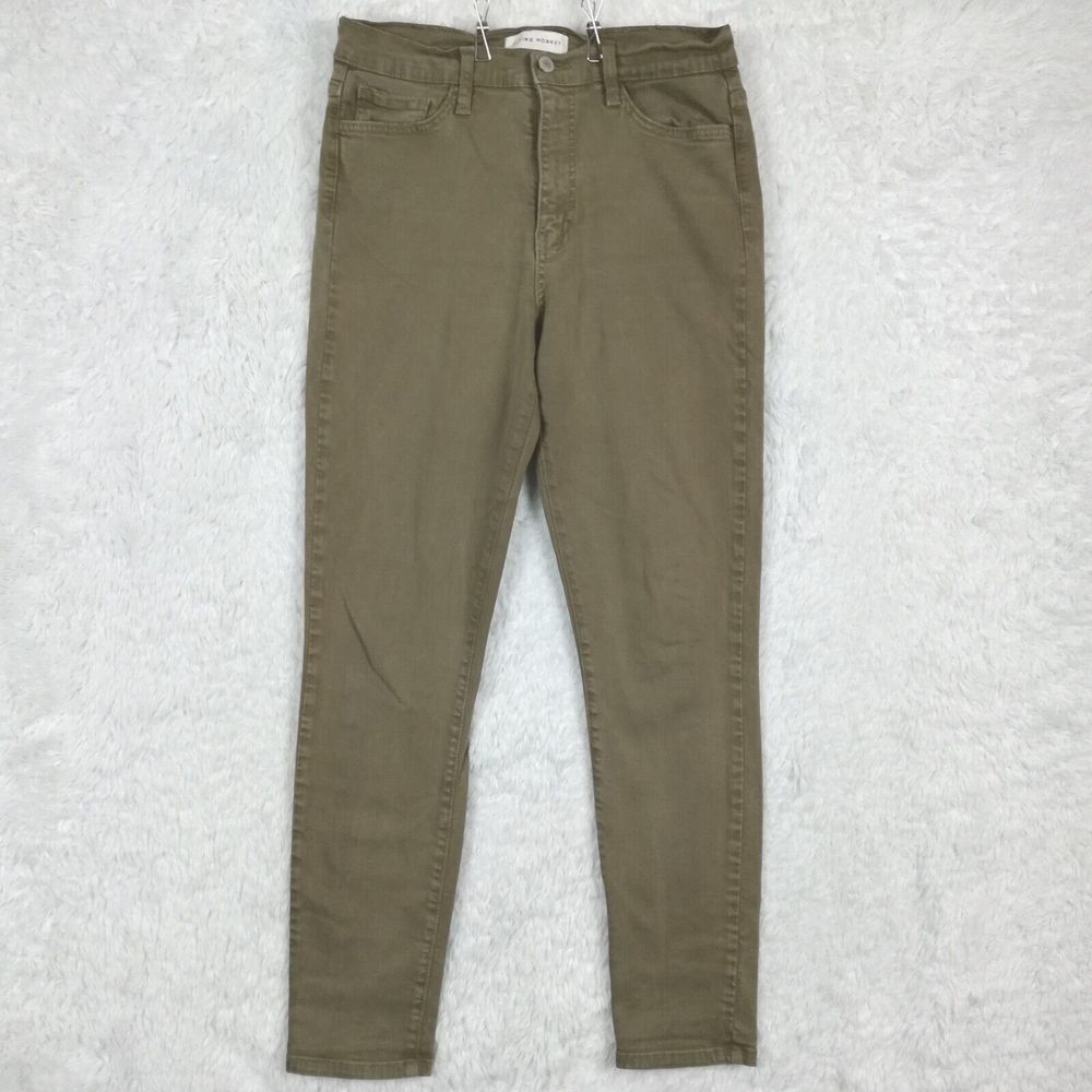 Flying Monkey Womens Jeans Skinny Ankle Denim Brown High Rise Stretch 29